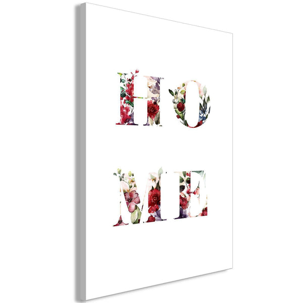 Canvas Print - Home in Flowers (1 Part) Vertical