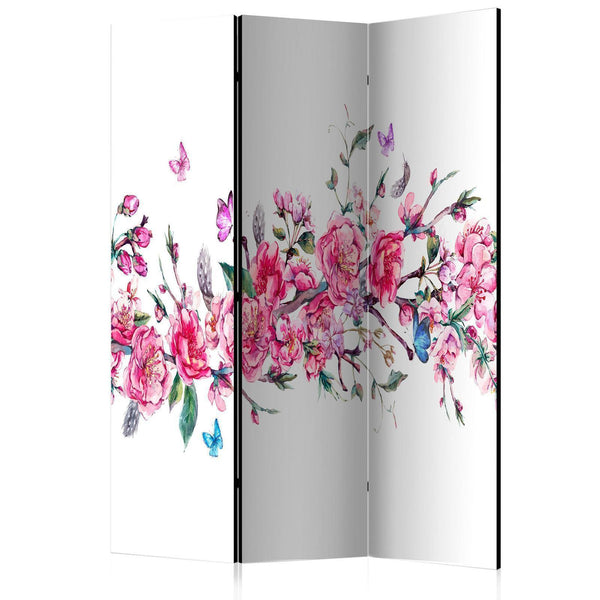 Room Divider - Flowers and Butterflies
