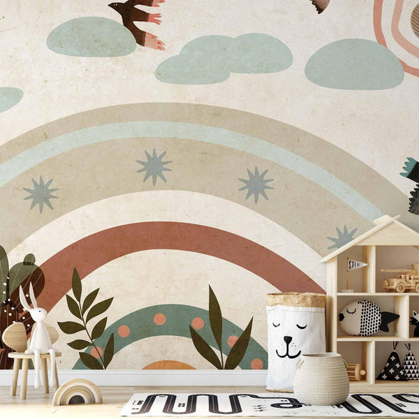 Wall Mural - Rainbow and Birds