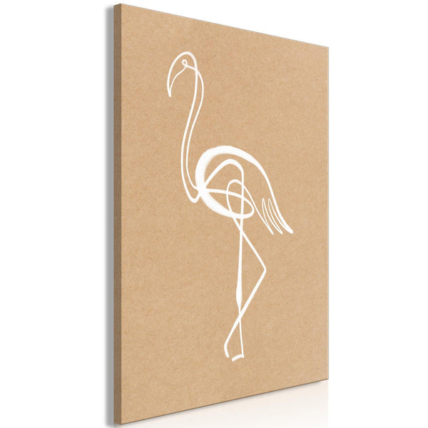 Canvas Print - White Flamingo (1 Part) Vertical