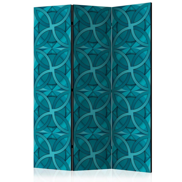 Room Divider - Geometric Turquoise