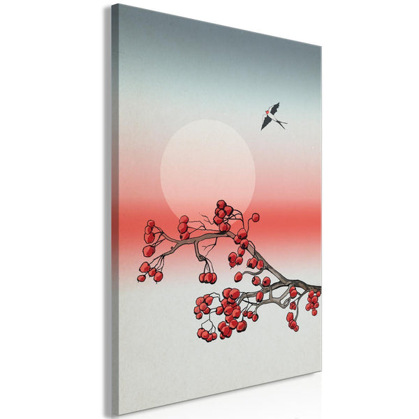 Canvas Print - Winter Rose (1 Part) Vertical