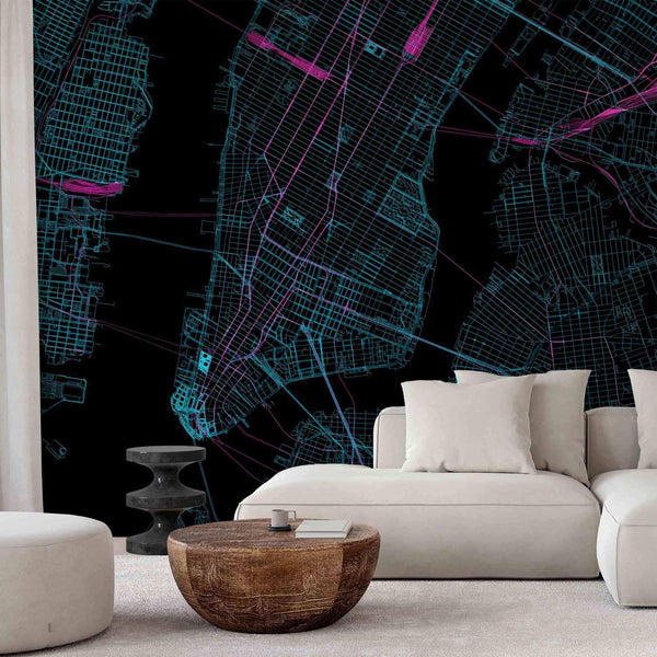 Wall Mural - Blue Manhattan