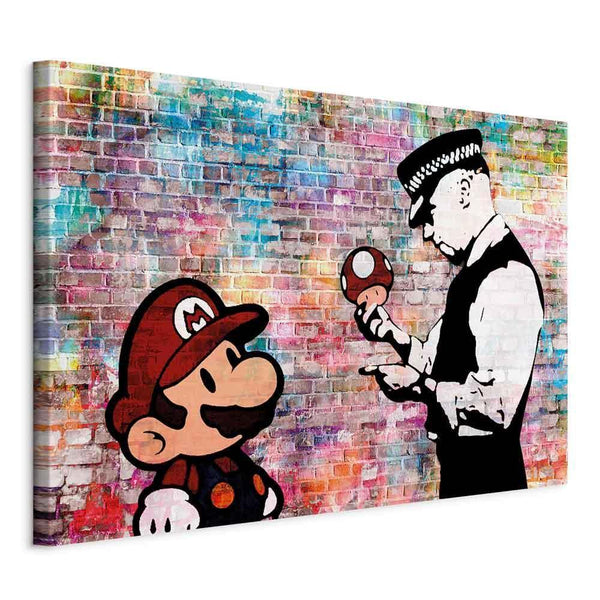 Canvas Print - Banksy: Colourful Brick