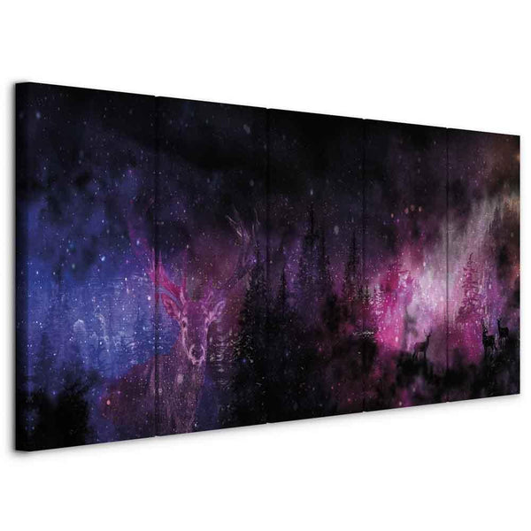 Canvas Print - Deer Galaxy (5 Parts) Narrow
