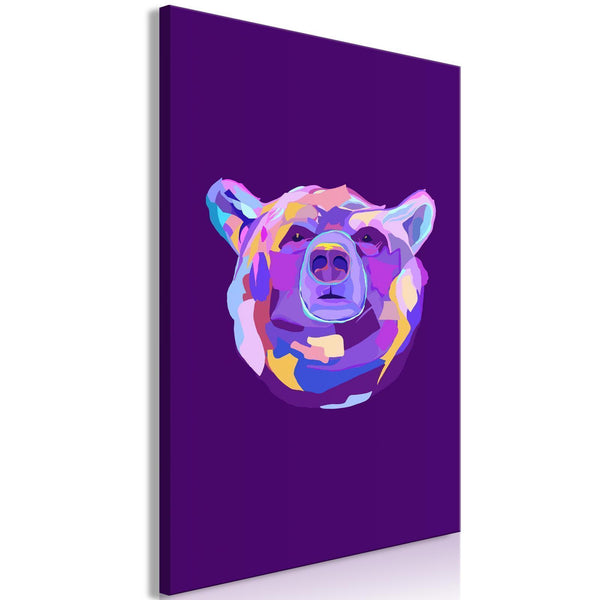 Canvas Print - Colourful Bear (1 Part) Vertical