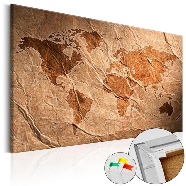 Decorative Pinboard - Paper Map