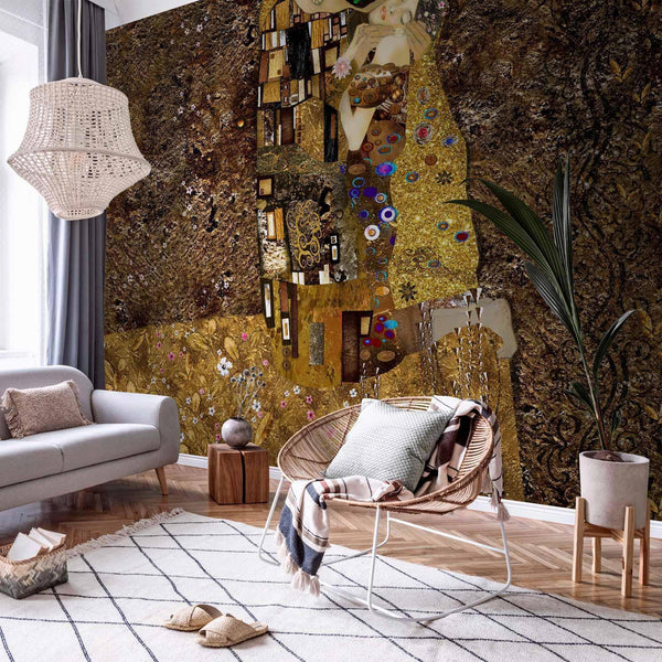 Wall Mural - Klimt inspiration: Golden Kiss