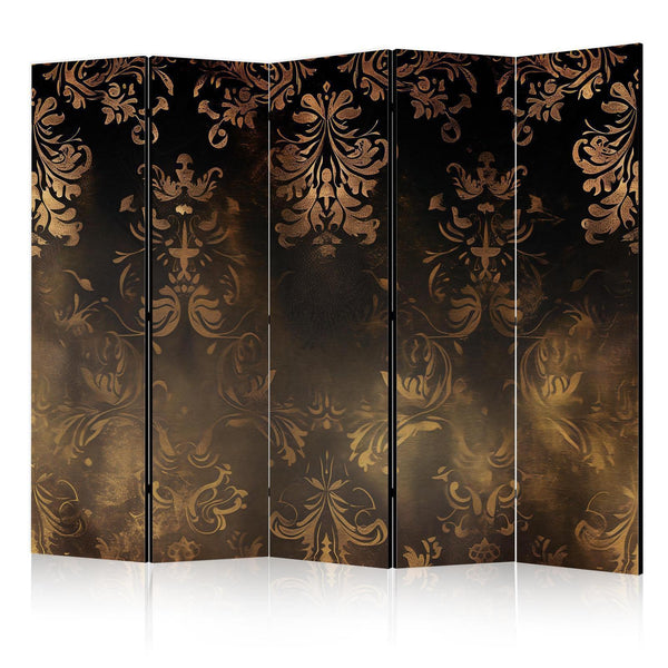Room Divider - Baroque Ornaments in Patinated Gold and Bronze - Retro Motif