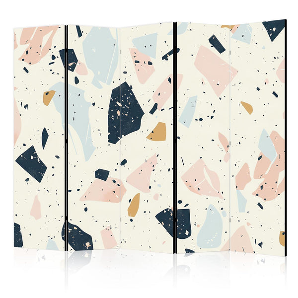 Room Divider - Terrazzo with Large - Scaled Stones in Subdued Colors