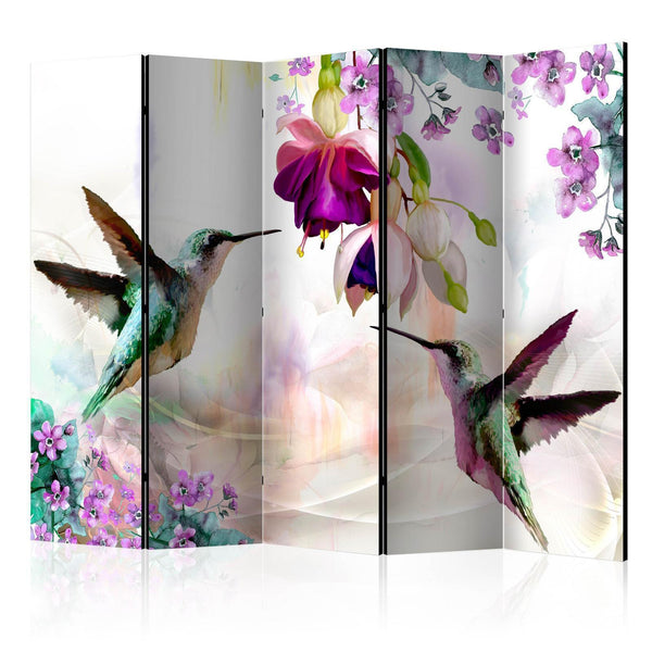 Room Divider - Hummingbirds and Flowers II