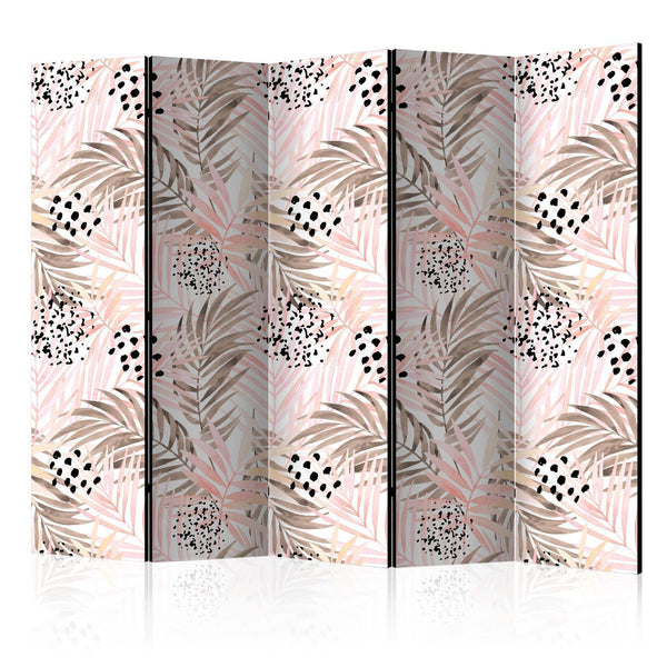 Room Divider - Pink Palm Leaves II