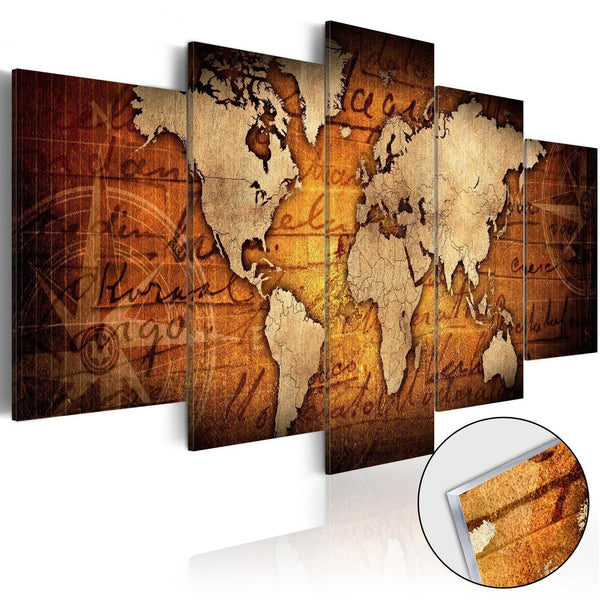 Acrylic Print - Bronze map I