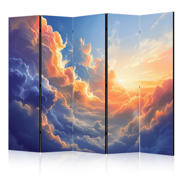 Room Divider - Sunset Over a Cloudy Sea: A Marvelous Symphony of Colors
