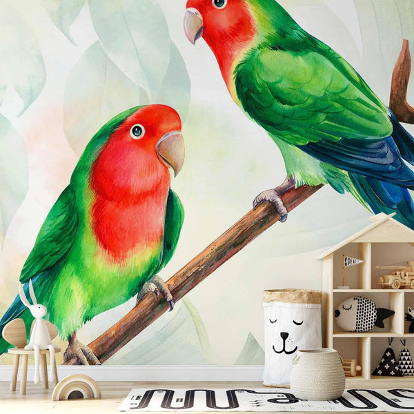 Wall Mural - Lovebirds