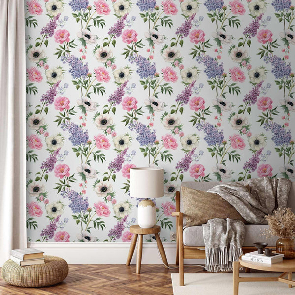 Wallpaper - Roses and Lilacs