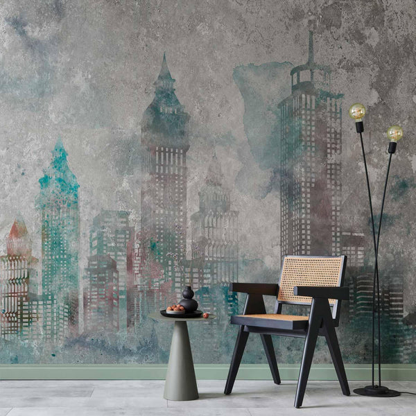 Wall Mural - Watercolour City
