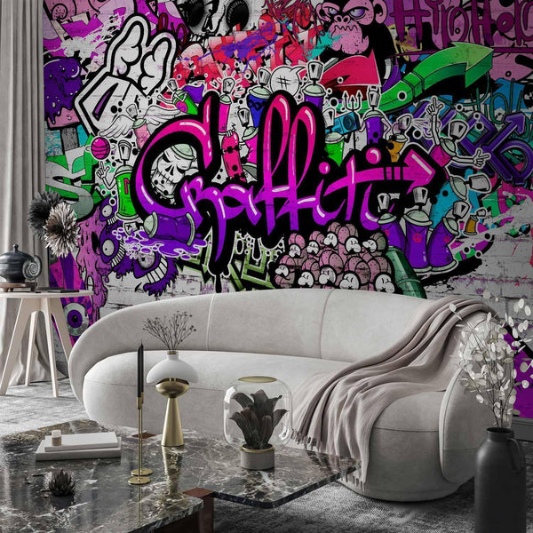 Wall Mural - Purple Graffiti