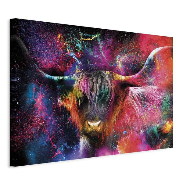 Canvas Print - Colorful Bull (1 Part) Wide